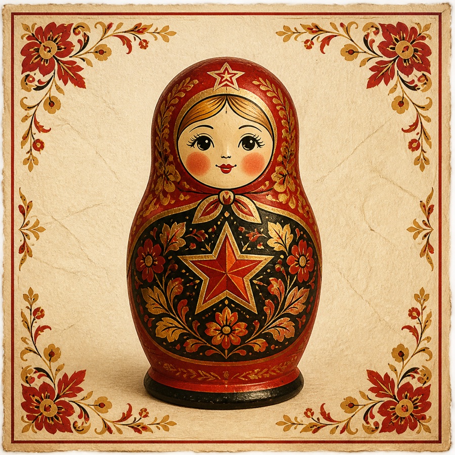 Matreshka souvenir illustration