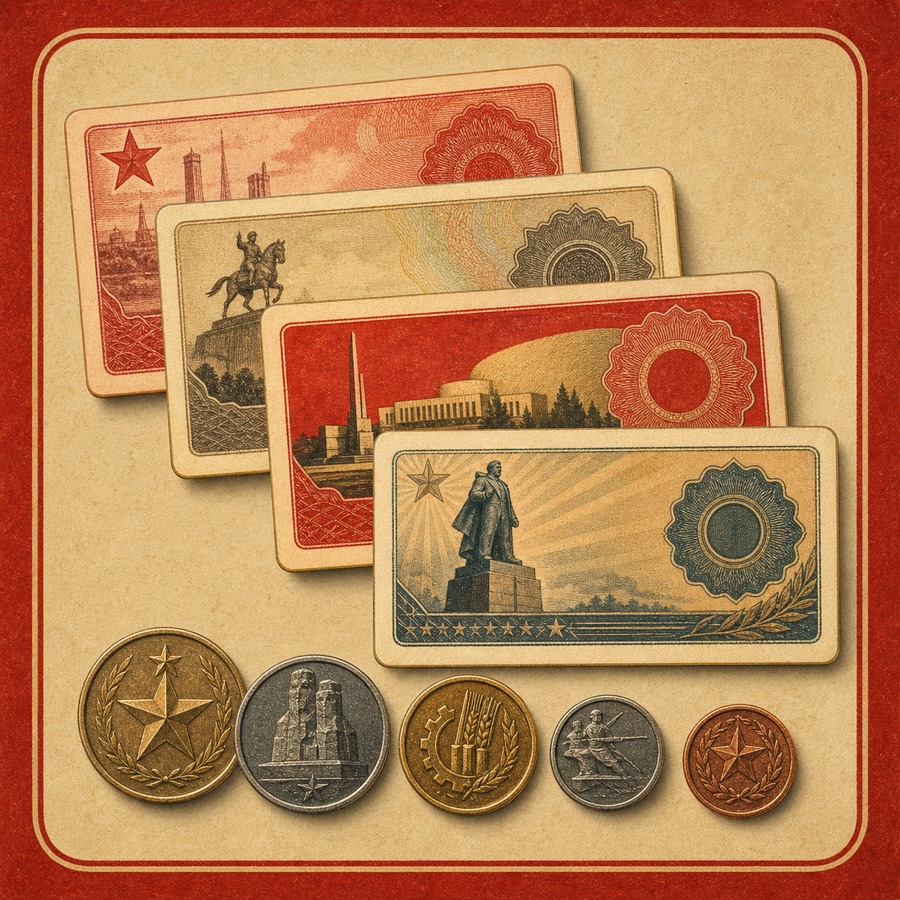 Plastic Rubles souvenir illustration