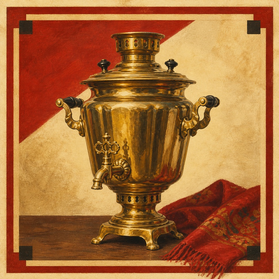 Samovar souvenir illustration