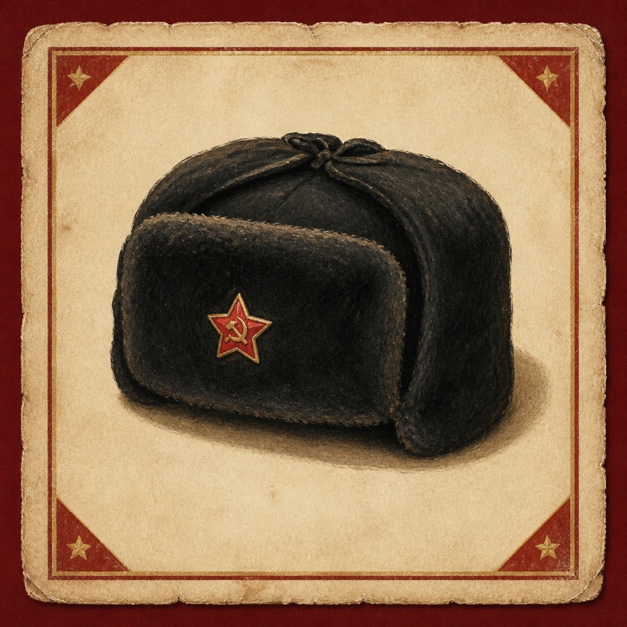 Ushanka souvenir illustration