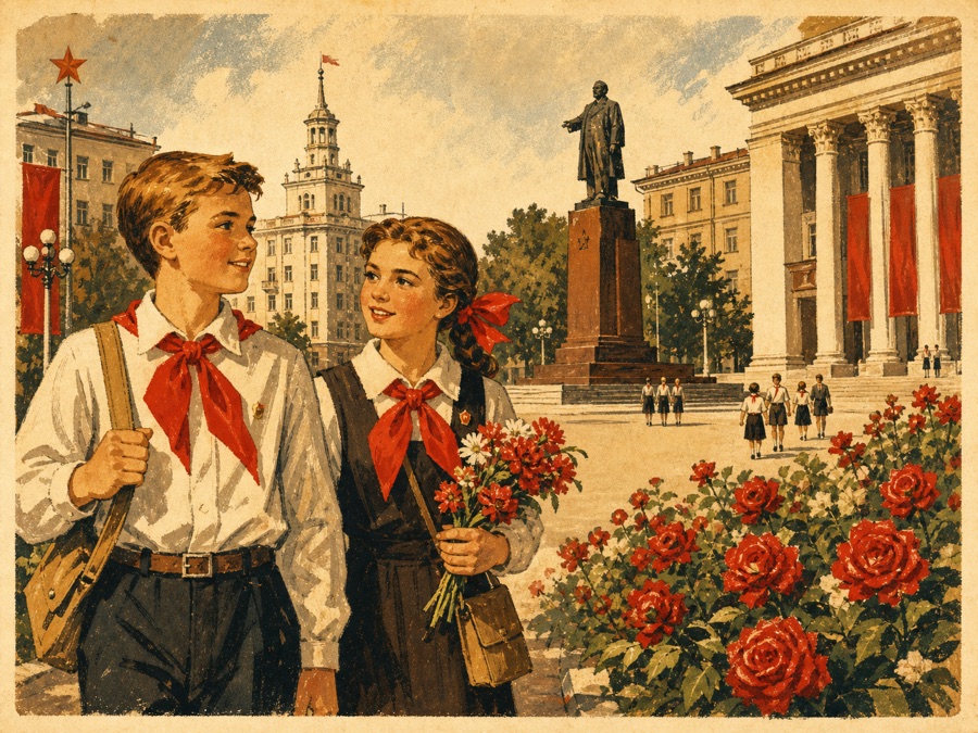 Young Pioneer City Tour poster illustration